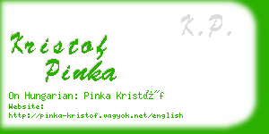 kristof pinka business card